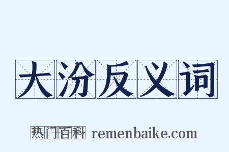 大汾反义词是什么意思的图片